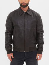 Load image into Gallery viewer, Jaxon Brown Genuine Leather Bomber Jacket
