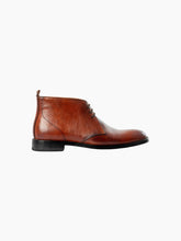 Load image into Gallery viewer, Derby Handcrafted Antique Cognac Ankle Shoe

