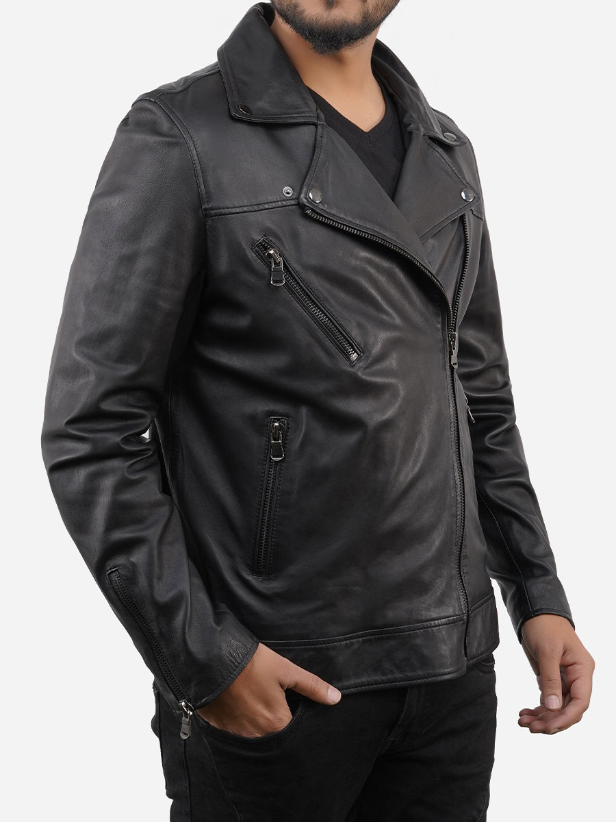 Premium Sheepskin Leather Moto Jacket