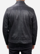 Load image into Gallery viewer, Casual Black Fitted Leather Jacket For Men
