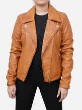 Load image into Gallery viewer, Catalina Motorcycle Distressed Brown Leather Jacket
