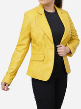 Load image into Gallery viewer, Women Casual Lemon Yellow Blazer
