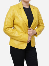 Load image into Gallery viewer, Lemon Yellow Blazer For Women
