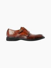 Load image into Gallery viewer, Rubber Sole tobacco patina double monk strap shoes
