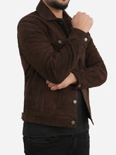 Load image into Gallery viewer, Men Four Pocket Dark Brown Leather Jacket
