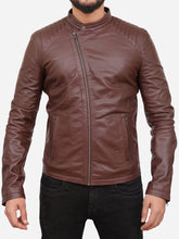 Load image into Gallery viewer, Men Casual Brown Real Leather Jacket
