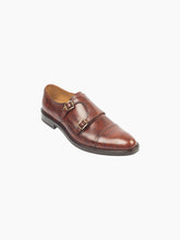 Load image into Gallery viewer, Tobacco Patina Leather Dress Shoes with Double Buckle
