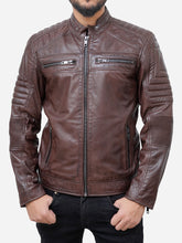 Load image into Gallery viewer, Padded Leather Motorcycle Jacket
