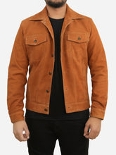 Load image into Gallery viewer, Ricardo Brown Leather Suede Trucker Jacket
