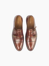 Load image into Gallery viewer, Stylish Tobacco Patina Leather Dress Shoes with Double Buckle
