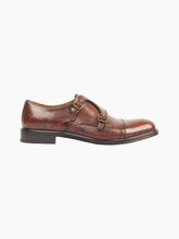 Load image into Gallery viewer, Patina Cap Toe Double Monk Strap Shoes 
