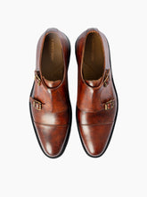 Load image into Gallery viewer, Tobacco Patina Monk Strap Handcrafted Leather Shoes
