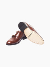 Load image into Gallery viewer, Tobacco Patina Double Monk Strap Shoes For Men 
