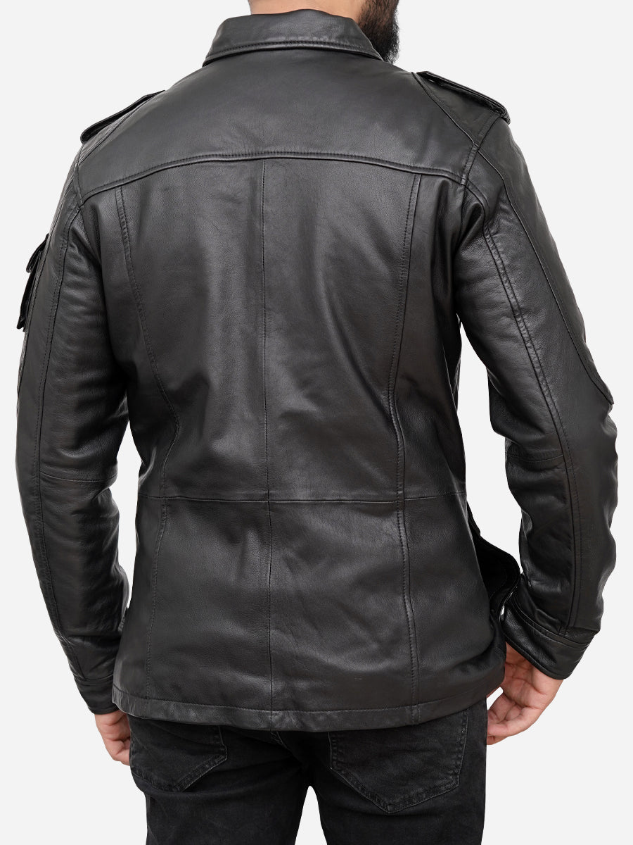 Vintage Designer Quilted Panel Style Sheep Leather Jacket