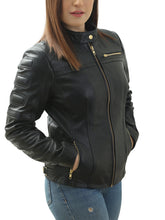 Load image into Gallery viewer, Women Black Leather Jacket
