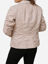 Load image into Gallery viewer, Women Casual Light Pink Leather Jacket
