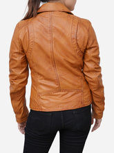 Load image into Gallery viewer, Women Classic Distressed Vintage Brown Biker Leather Jacket
