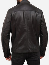 Load image into Gallery viewer, Men Quilted Black Moto Leather Jacket
