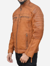 Load image into Gallery viewer, Distressed Leather Motorcycle Jacket Men&#39;s For Bike Rider - Peter Sign
