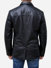 Load image into Gallery viewer, Men Two Button Casual Black Genuine Leather Blazer Coat - Peter Sign