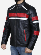 Load image into Gallery viewer, cafe racer black leather jacket