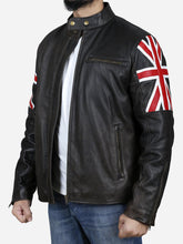 Load image into Gallery viewer, crown leather jacket for men