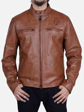 Load image into Gallery viewer, men leather jacket
