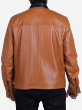 Load image into Gallery viewer, mens leather jacket biker style
