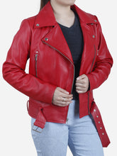 Load image into Gallery viewer, biker leather jacket womens